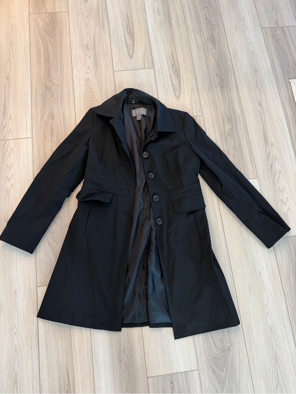 Ann Taylor Women's Small Black Trench Coat